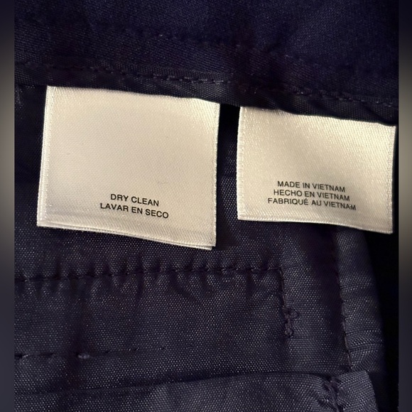 Anne Klein Navy Flat Front Women's Pants - Picture 4 of 6